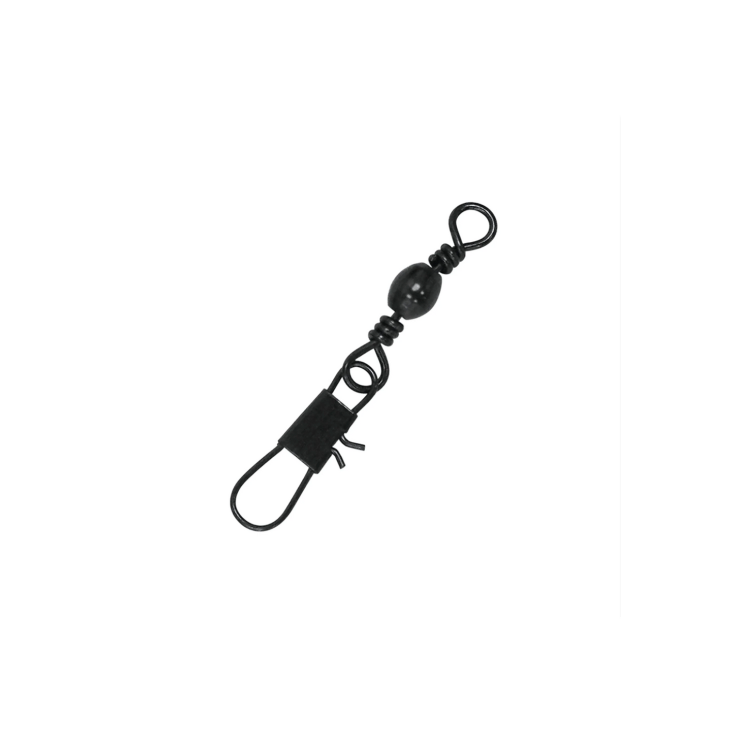 Eagle Claw Barrel Swivel w/ Interlock Snap Black