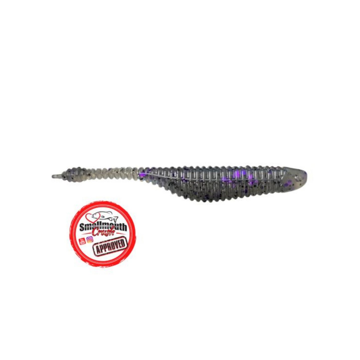 Great Lakes Finesse Drop Worm Smoke Purple