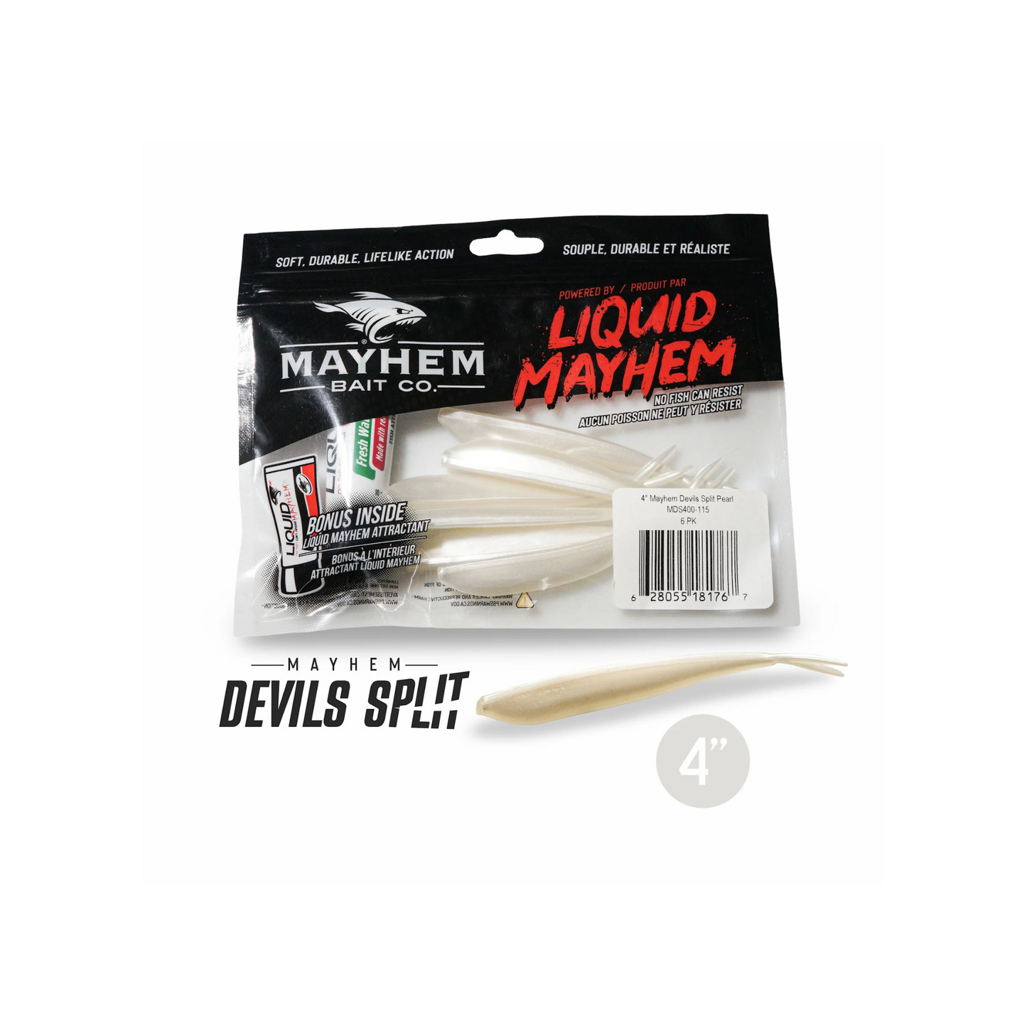 Liquid Mayhem Devils Split Forked Tail 4"
